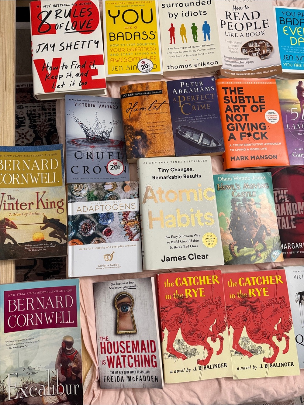 Assorted Hardcover & Paperback Book Lot — Mixed Colors (Multicolor)